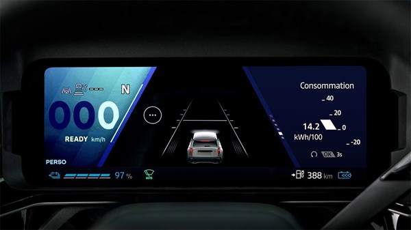 le tableau de bord openR - R4 E-Tech électrique - Renault