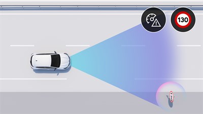 reconnaissance des panneaux de signalisation avec alerte - adas - Renault Clio full hybrid E-Tech