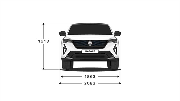 Renault Rafale full hybrid E-tech - dimensions