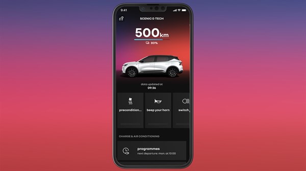 préconditionnement et programmation - Renault Scenic E-Tech électrique